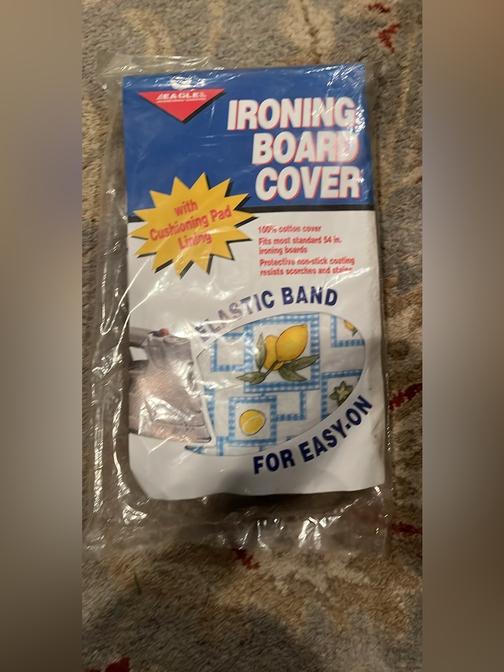 Vintage Original Packaging Ironing Board Cover Lemons